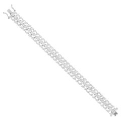 17.60 Carat SI/H Pear Oval Brilliant Cut Diamond Bracelet 18 Karat White Gold