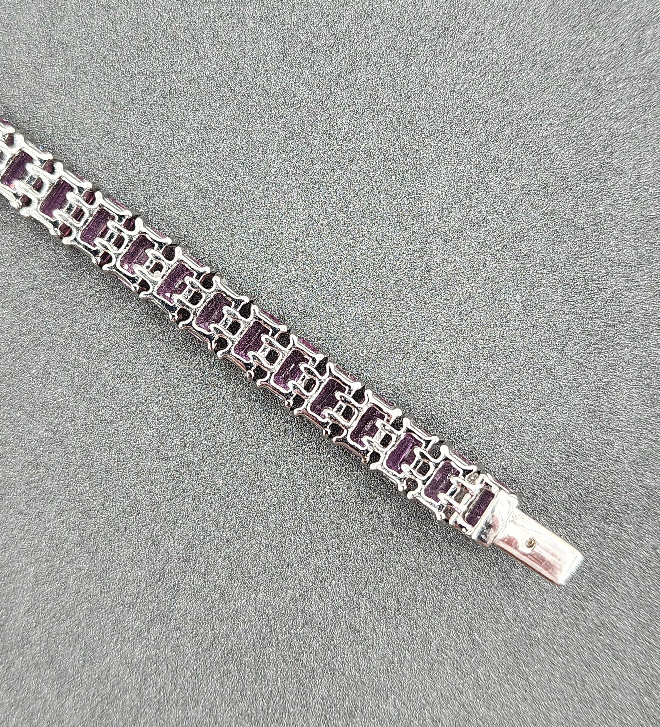 17.60 ct Natural Pink Sapphire Bracelet For Sale 2