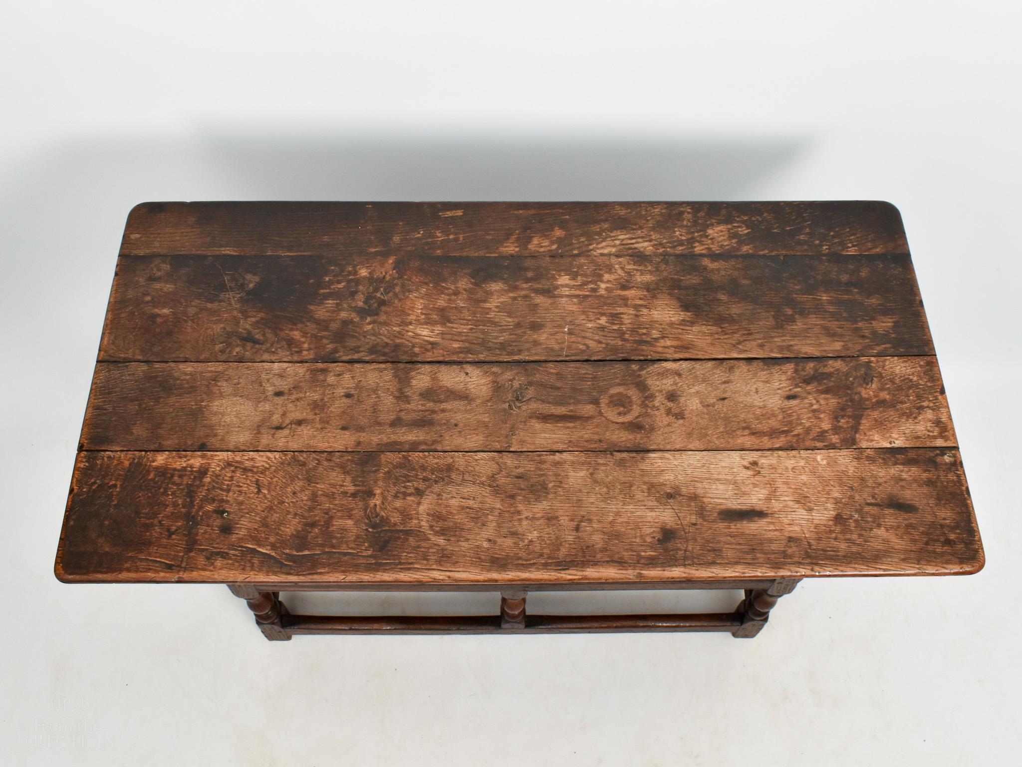 British 1760, Oak Monk's Bench That Becomes Table For Sale