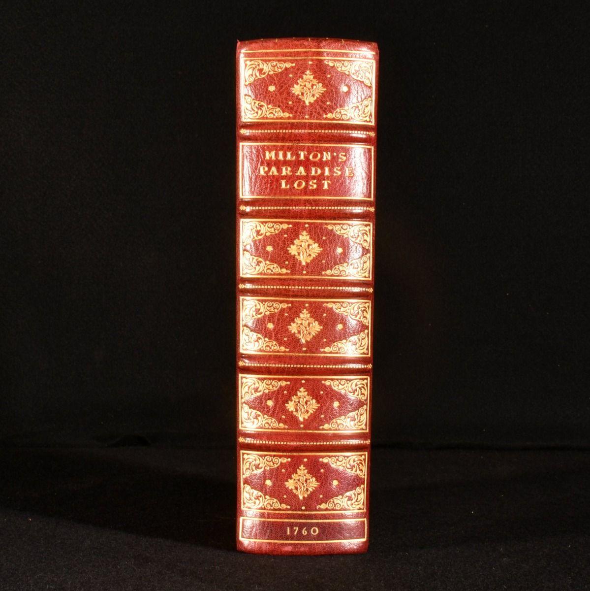 A beautiful Baskerville edition of John Milton's 'Paradise Lost' and 'Paradise Regain'd', both epic poems bound here in one volume.

A Baskerville edition.

Complete as two volumes bound in one.

ESTC citation number T134228 and N11290 - 'Paradise
