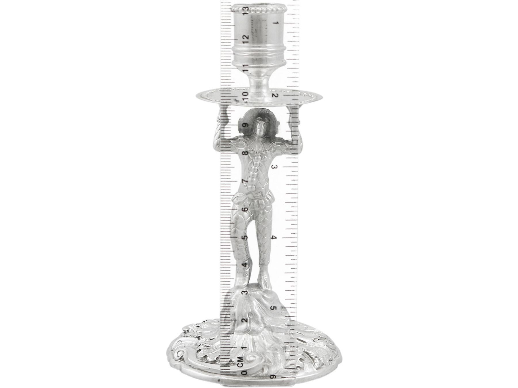 Antico William Cafe 1760 in argento Sterling 'Arlecchino' Taperstick in vendita 2