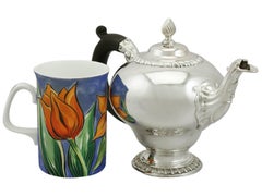 Antique 1760s Georgian Sterling Silver Bachelor Teapot