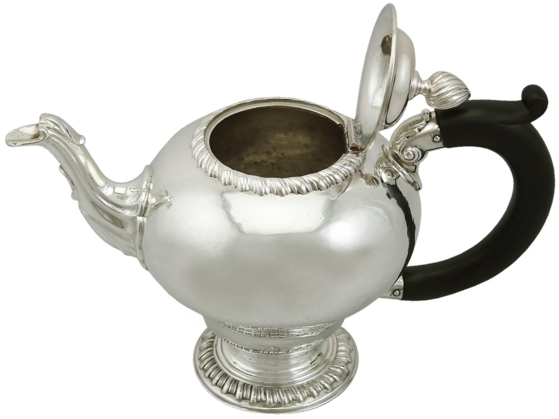 18th Century and Earlier Antique 1760s Georgian Sterling Silver Bachelor Teapot