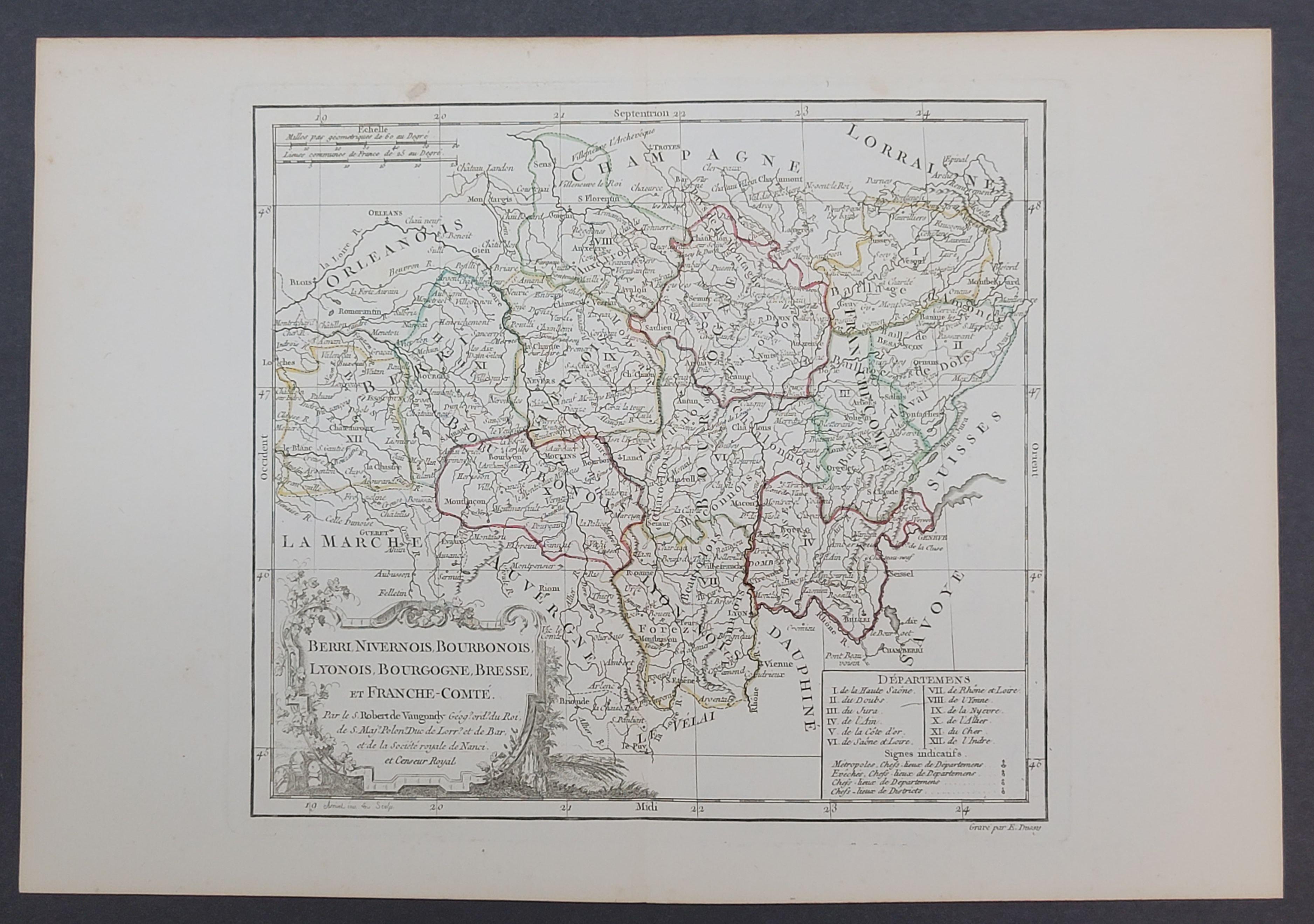 Carte de Vaugondy de 1762, intitulée 
