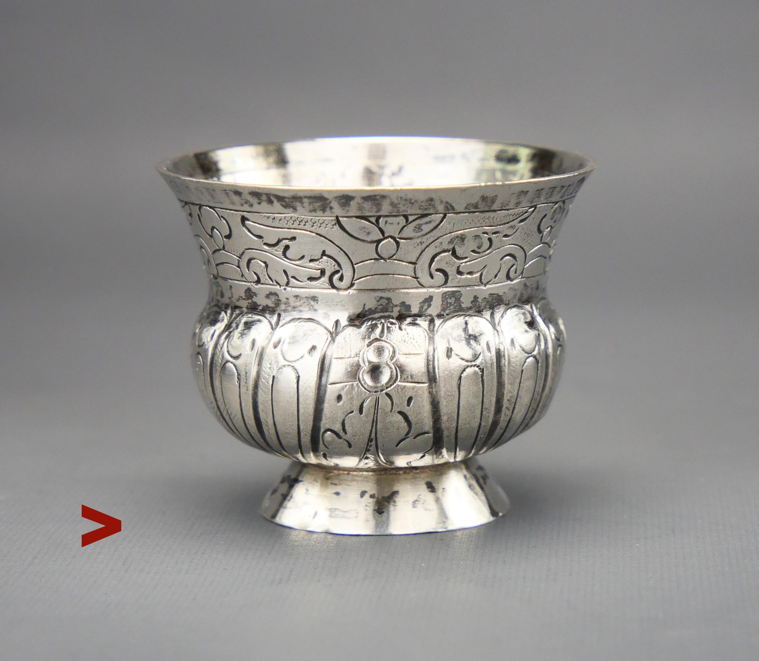 Russian Empire 1764 Antique Tsarist Imperial Russian Vodka Shot solid 84 Silver / 23 gr For Sale