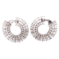 17.64 Carat Diamond Hoop Earrings