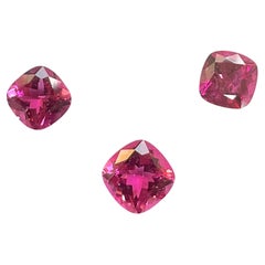 17,65 Quilates Rubelita 3 Piezas Corte Cojín Disposición Para Joyería Piedra Preciosa Natural