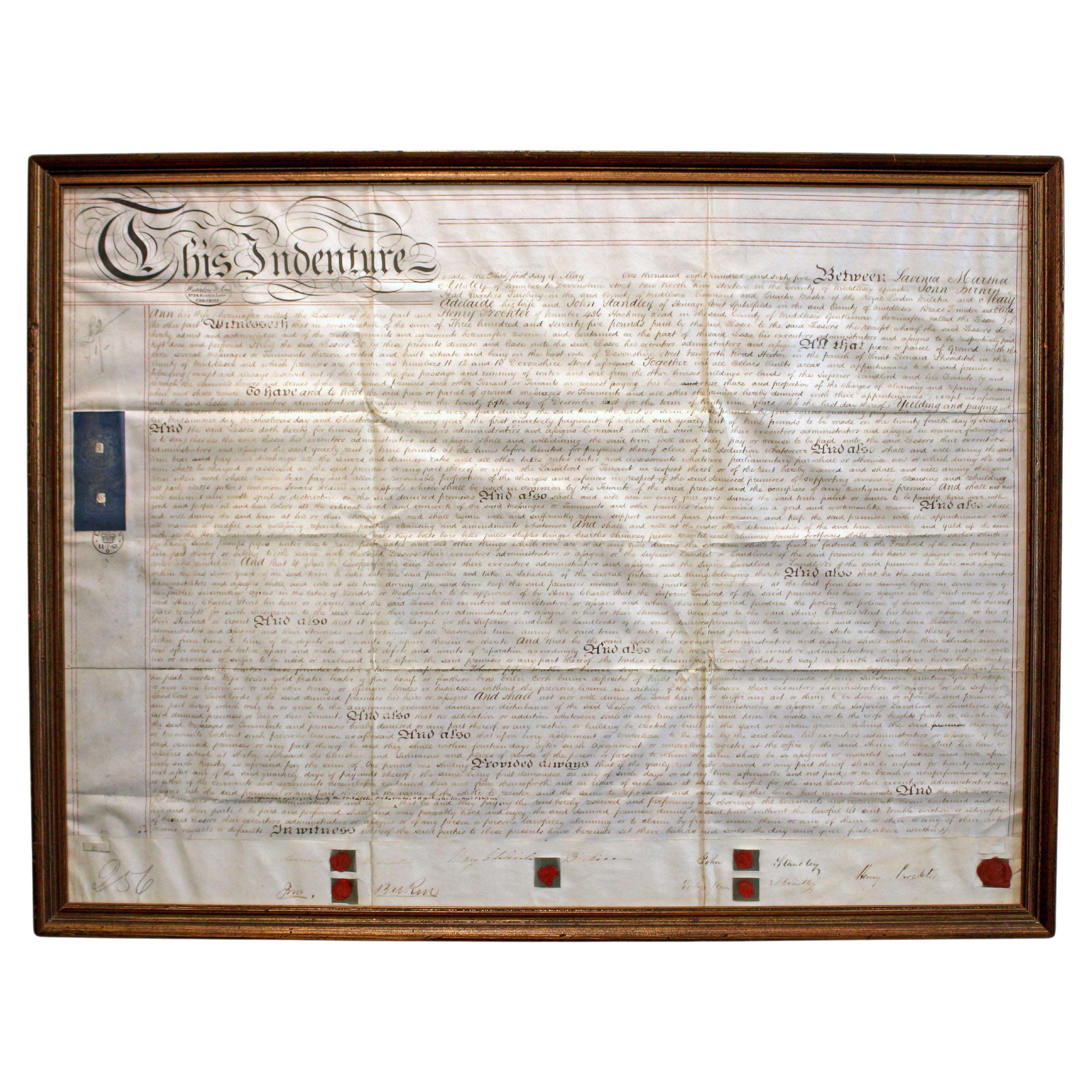 1765 Indenture on Parchment