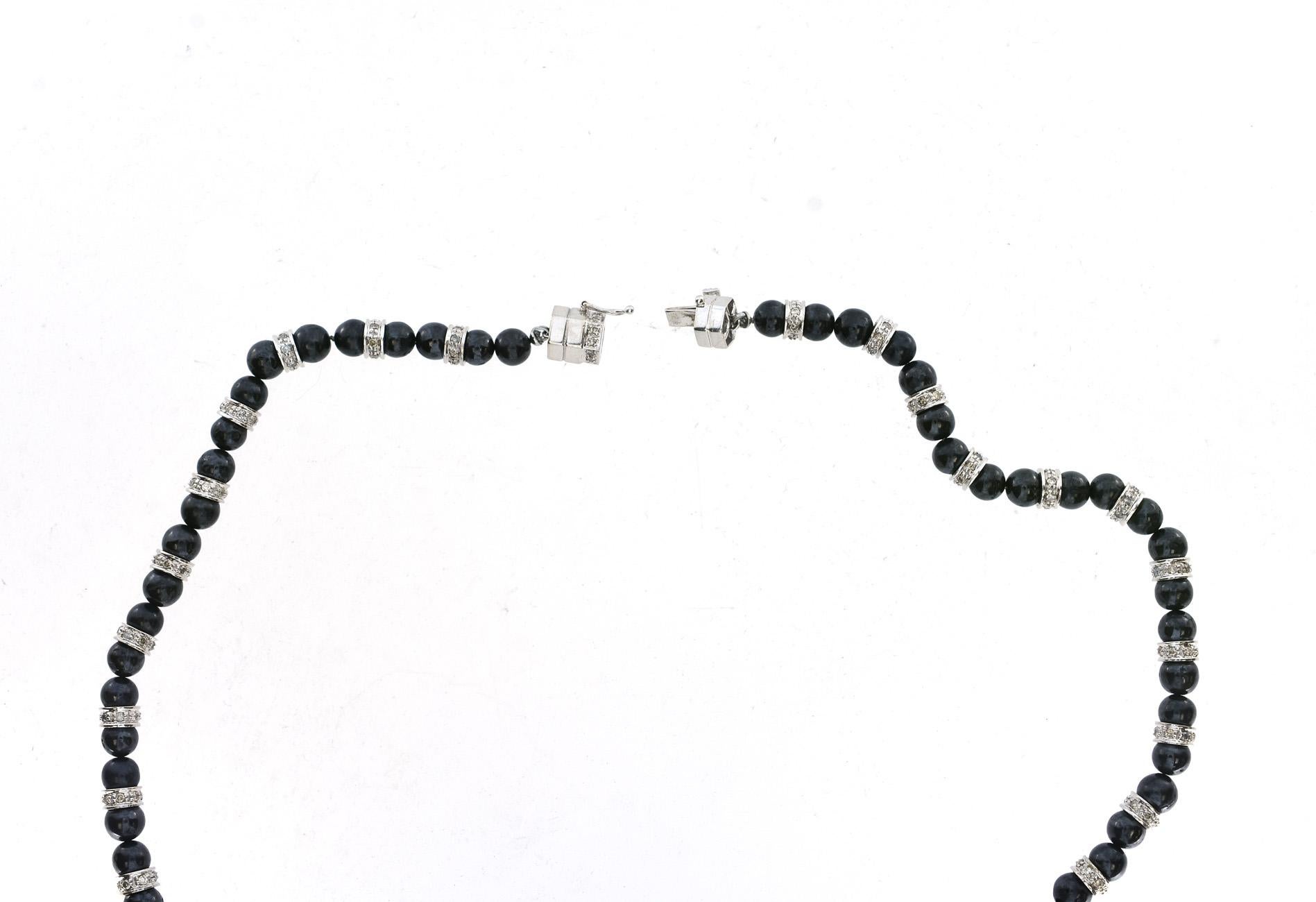 176.6 Carat White and Black Diamond Necklace In New Condition In New York, NY
