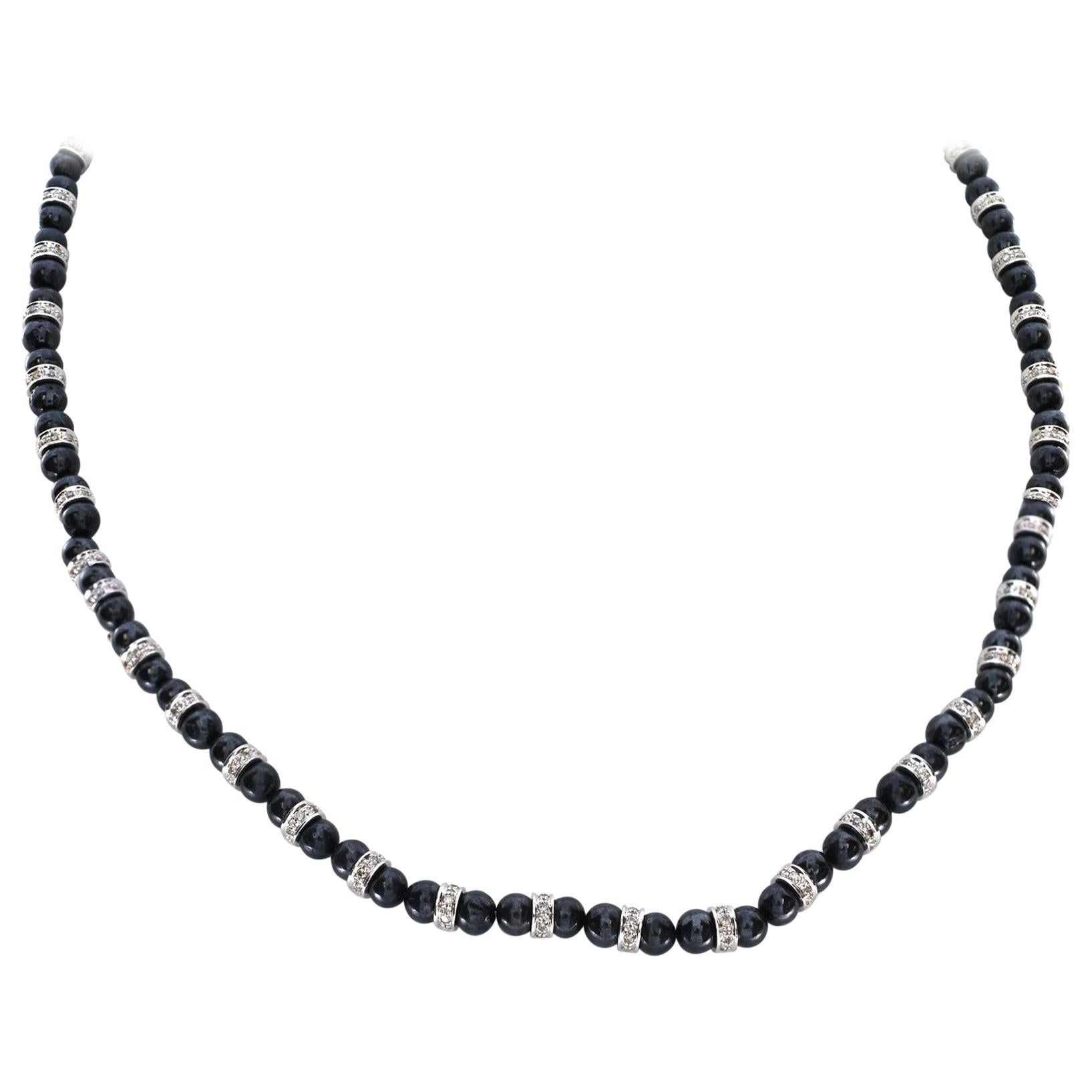 176.6 Carat White and Black Diamond Necklace