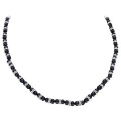 176.6 Carat White and Black Diamond Necklace