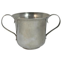 1768 Georgian Plain Original English Silver Two Handled Porringer Cup