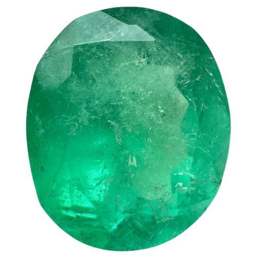 1,76 ct 8,6x7,6 Smeraldo colombiano verde medio - gemma ovale