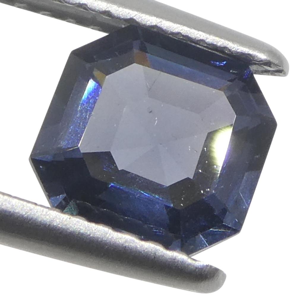 1.76 Karat Asscher-Schliff/quare Blauer Spinell aus Birma, unerhitzt im Angebot 7