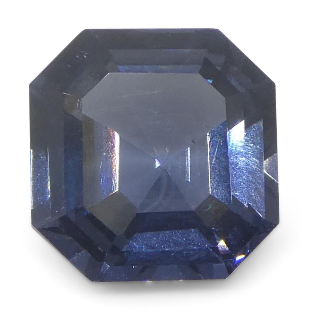 1.76 Karat Asscher-Schliff/quare Blauer Spinell aus Birma, unerhitzt im Angebot 2
