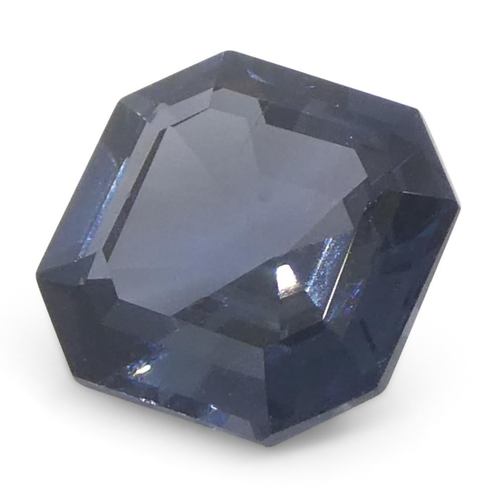 1.76 Karat Asscher-Schliff/quare Blauer Spinell aus Birma, unerhitzt im Angebot 5