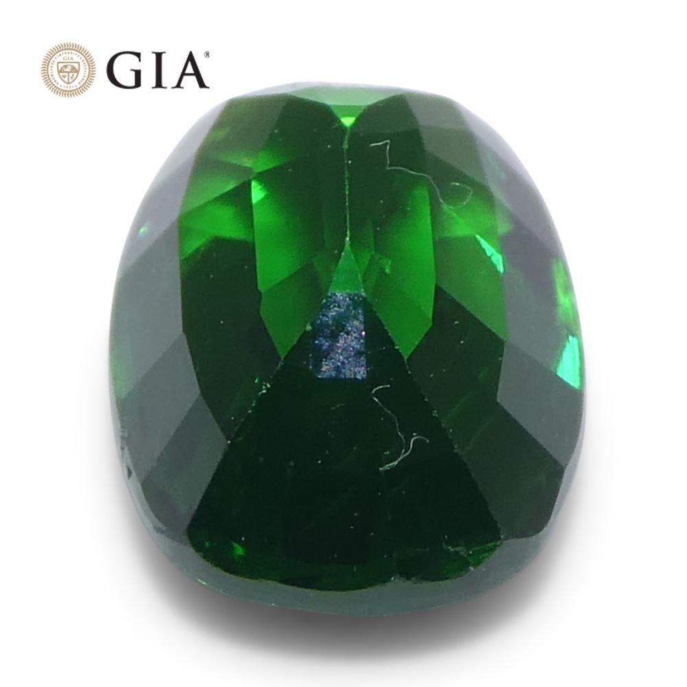 1.76ct Cushion Green Tsavorite Garnet GIA Certified For Sale 5