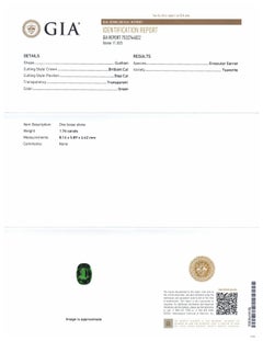 1.76ct Cushion Green Tsavorite Garnet GIA Certified