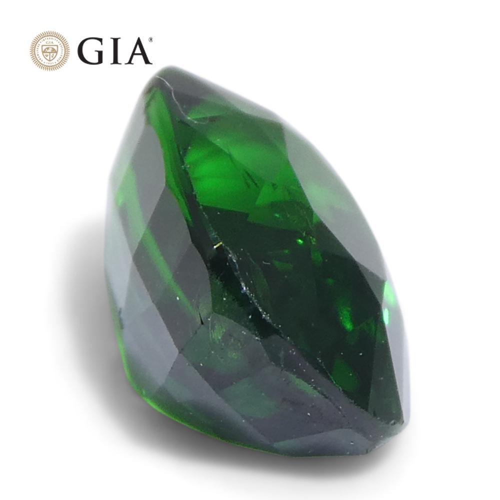 1.76ct Cushion Green Tsavorite Garnet GIA Certified For Sale 2