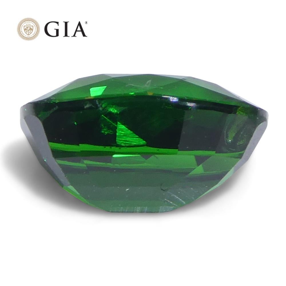 1.76ct Cushion Green Tsavorite Garnet GIA Certified For Sale 3