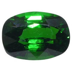 1.76ct Cushion Green Tsavorite Garnet GIA Certified