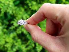 1.76ct Diamond And Platinum Solitaire Engagement Ring - Antique Circa 1925