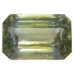1.76ct Octagonal/Emerald Cut Blue and Yellow Sapphire from Tanzania, Unheated