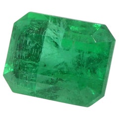 1.76ct Octagonal/Emerald Cut Green Emerald GIA Certified Russia  