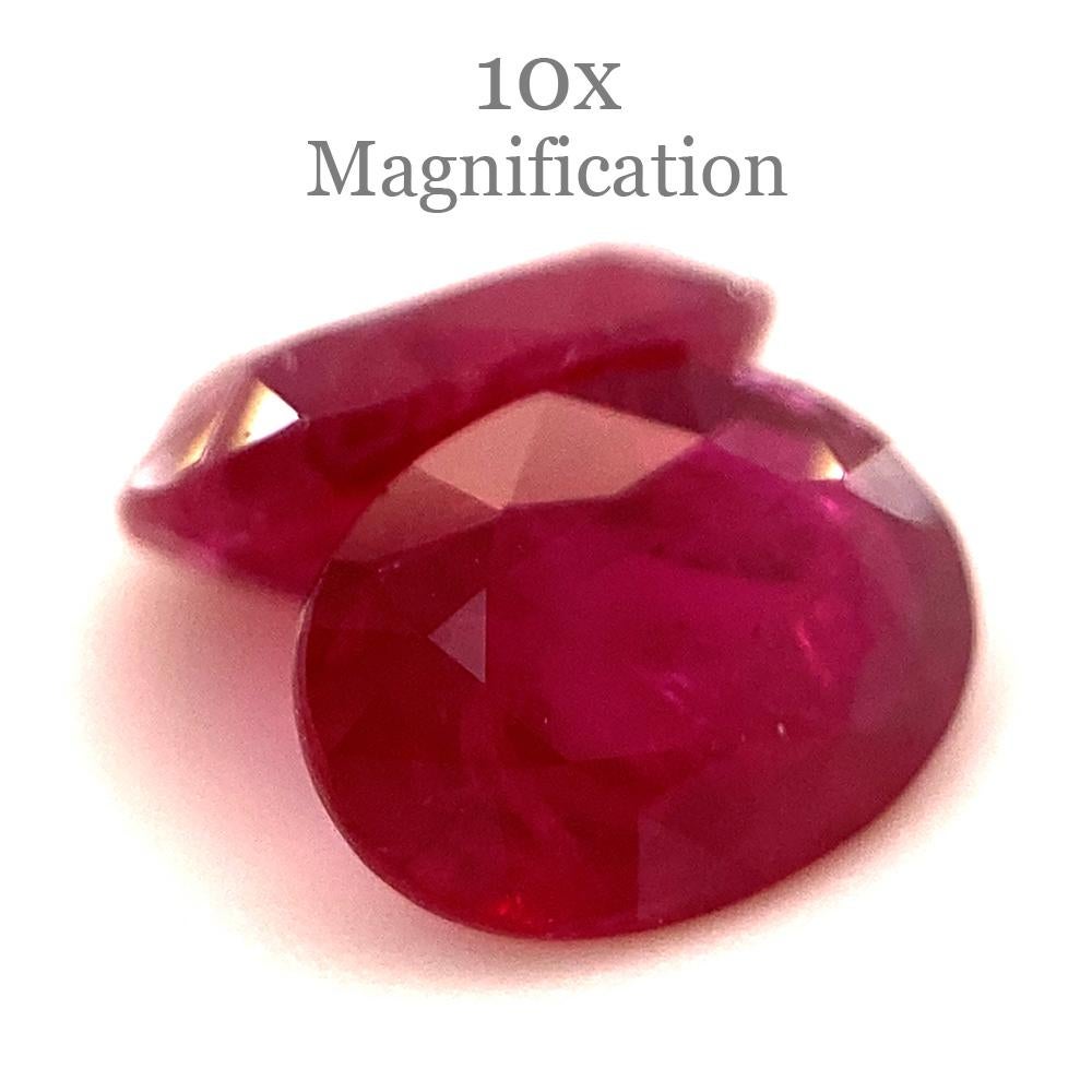 1.76ct Pair Oval Red Ruby from Mozambique For Sale 7