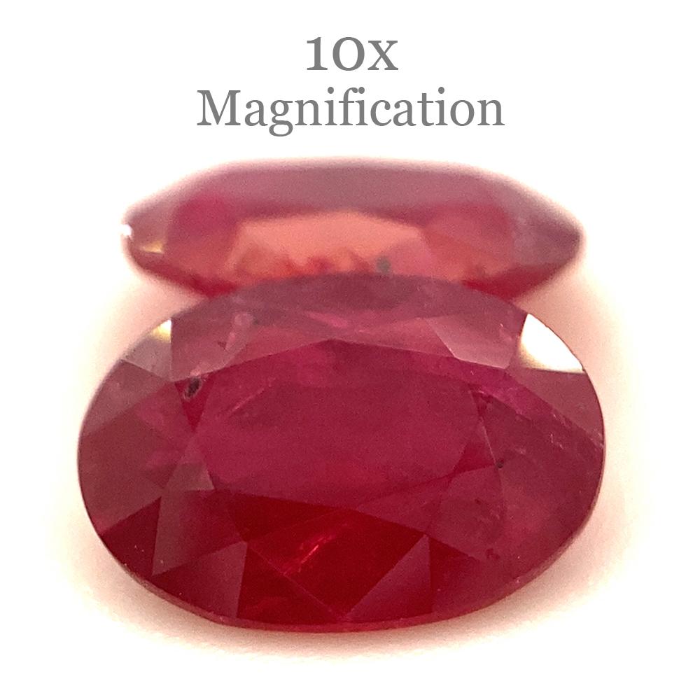 1.76ct Pair Oval Red Ruby from Mozambique For Sale 10