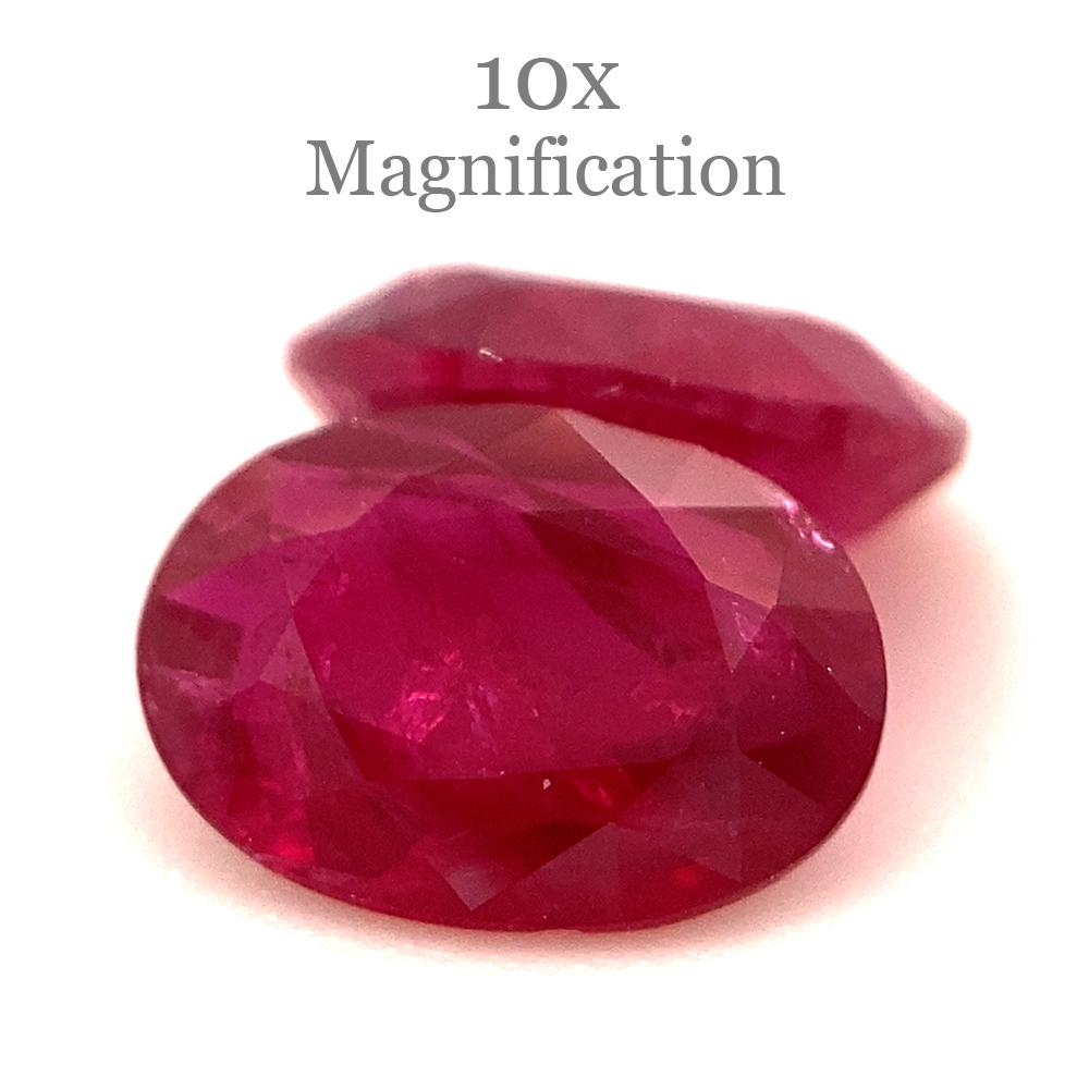 1.76ct Pair Oval Red Ruby from Mozambique For Sale 10