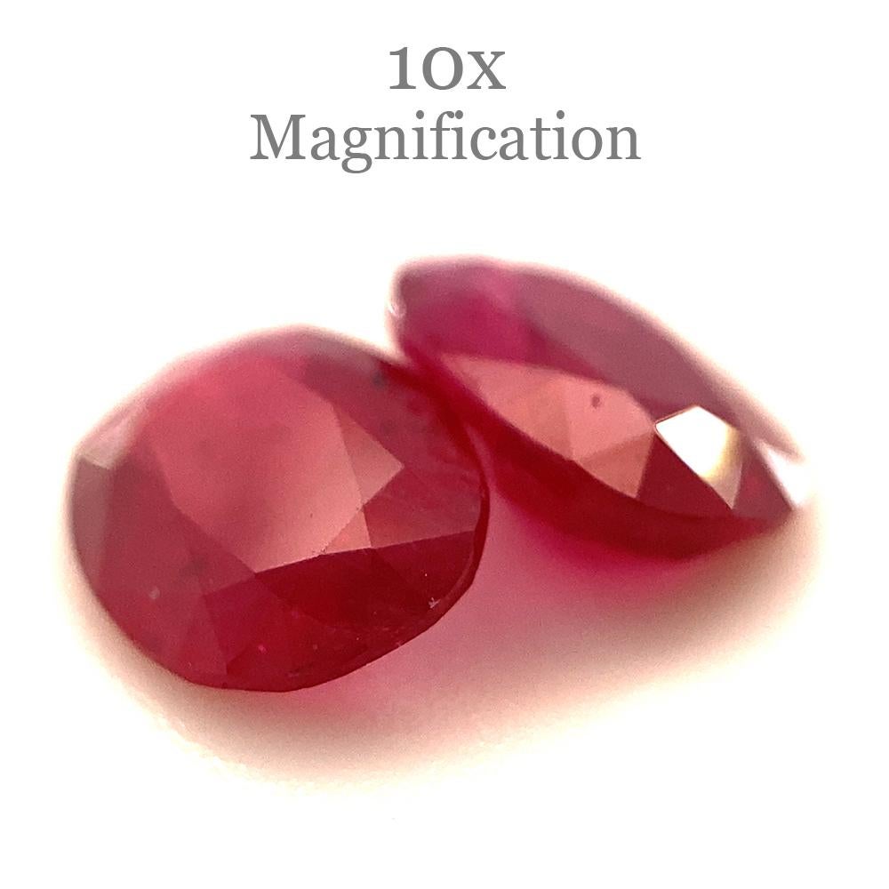 1.76ct Pair Oval Red Ruby from Mozambique For Sale 13