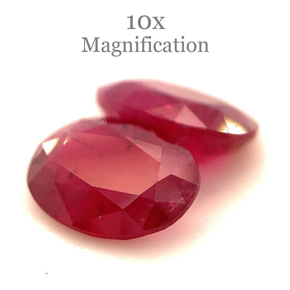 1.76ct Pair Oval Red Ruby from Mozambique For Sale 14