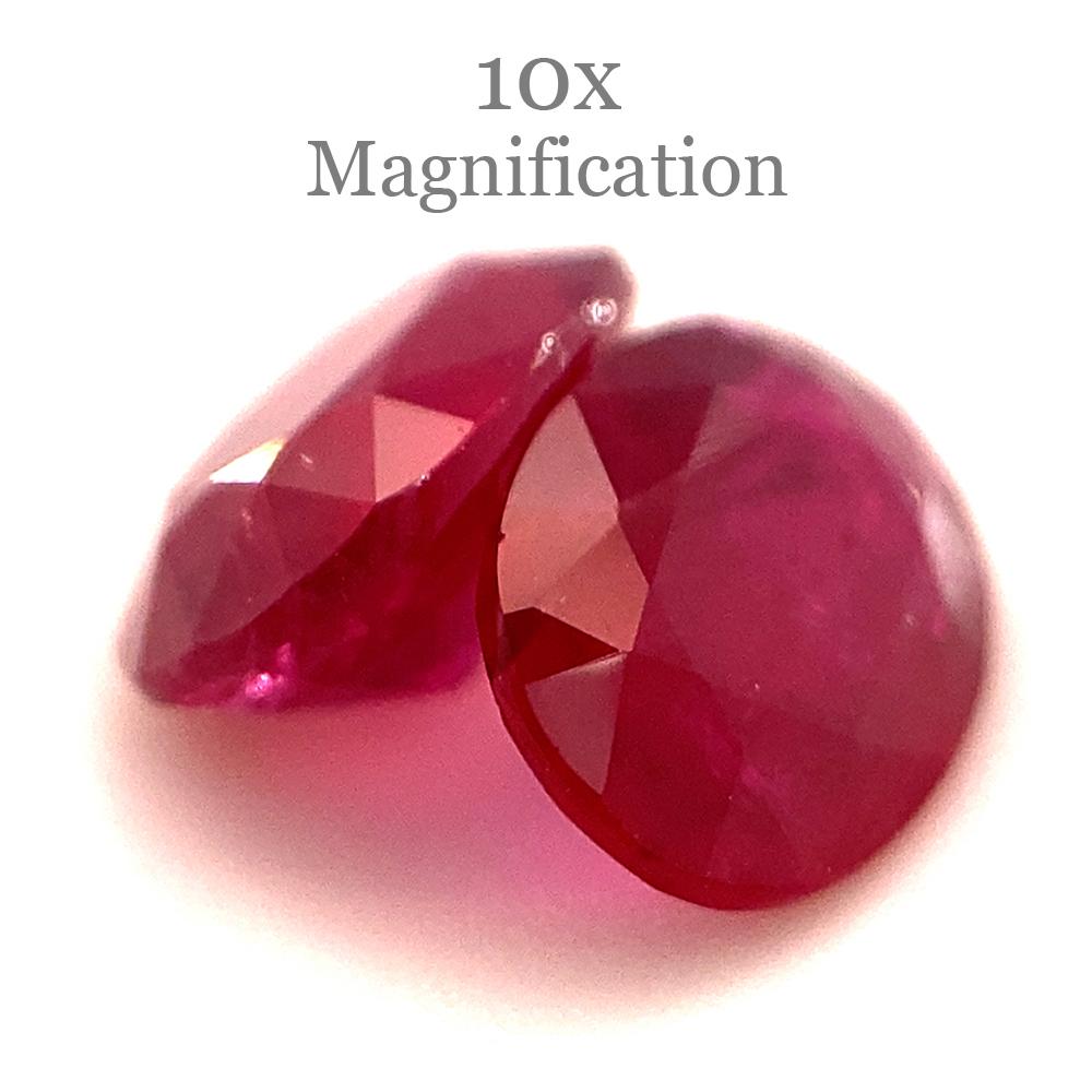 Brilliant Cut 1.76ct Pair Oval Red Ruby from Mozambique For Sale