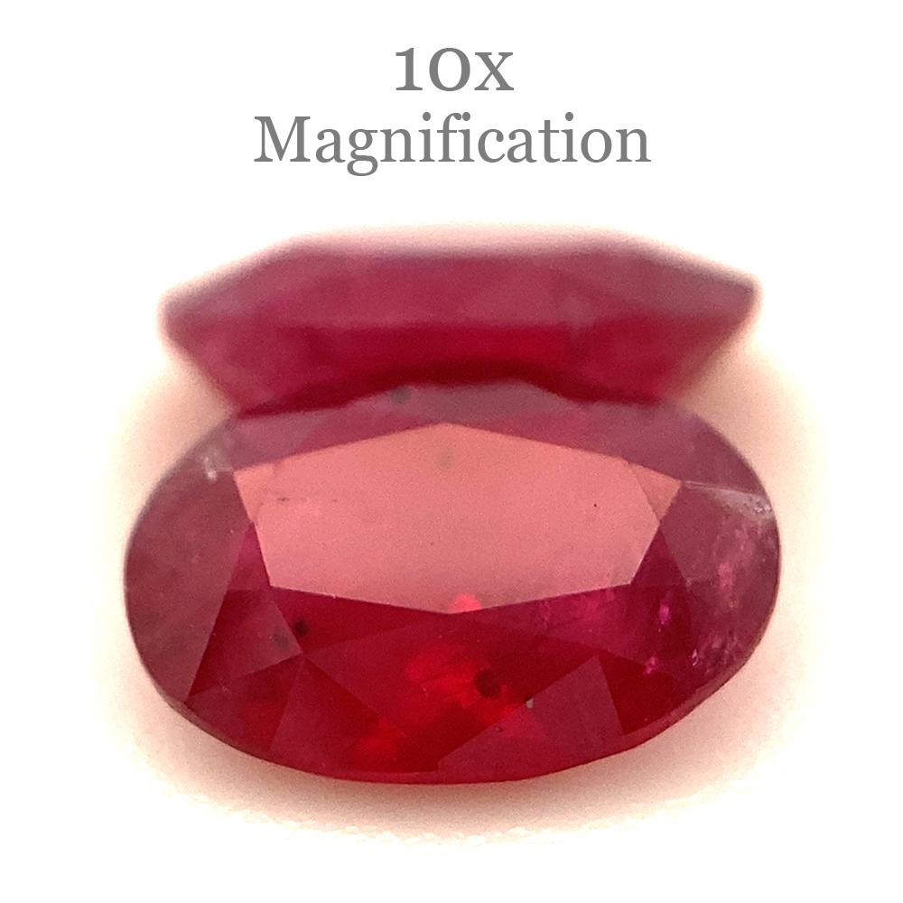 1.76ct Pair Oval Red Ruby from Mozambique For Sale 1