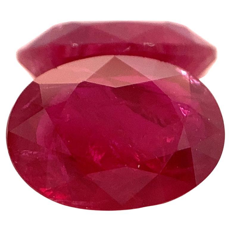 1.76ct Pair Oval Red Ruby from Mozambique For Sale