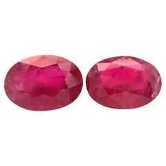 1.76ct Pair Oval Red Ruby from Mozambique