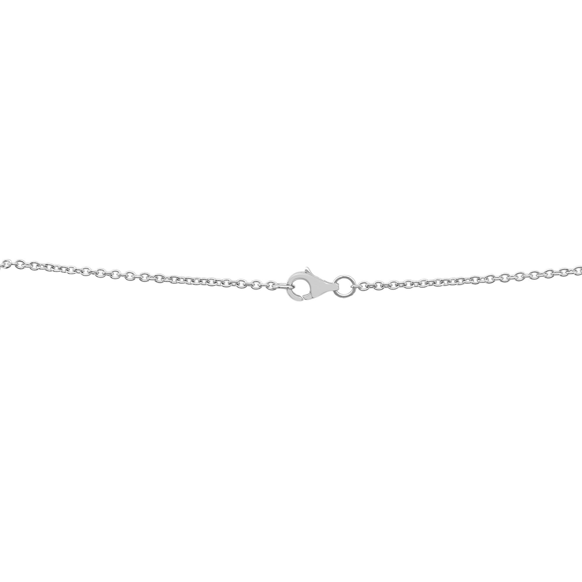 Modern 1.76cttw Pave Set Round Cut Diamond Flower Pendant Necklace 18K White Gold For Sale
