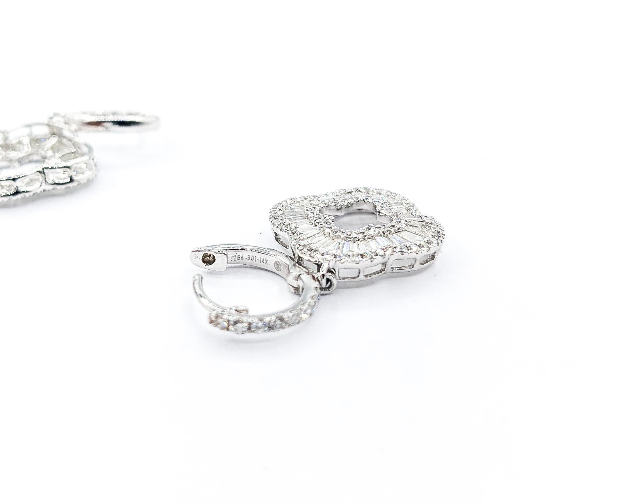 1,76ctw Diamond Quatrefoil Ohrringe in Gelbgold (Zeitgenössisch)
