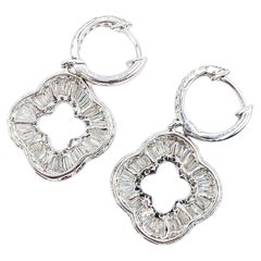 Boucles d'oreilles quadrilobées en or jaune avec 1,76ctw de diamant