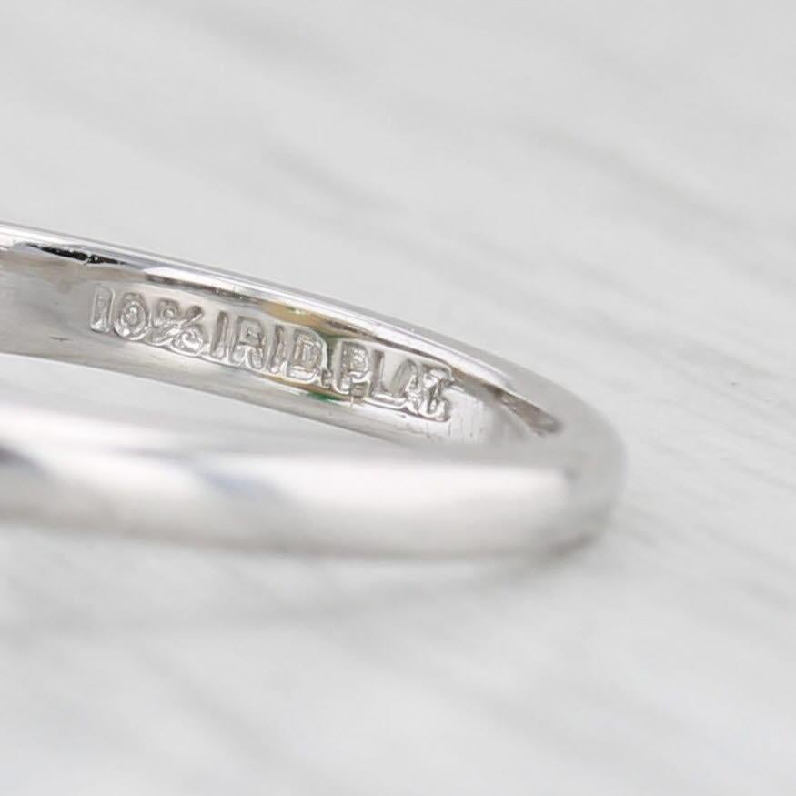 1.76ctw Oval Emerald Diamond Ring Platinum 18k Gold Engagement Size 4.75 en vente 2