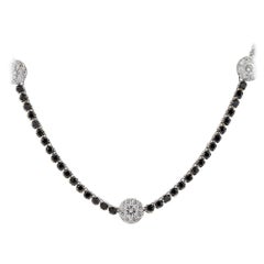 17.7 Carat Black Diamond Opera Ladies Necklace 18 Karat in Stock
