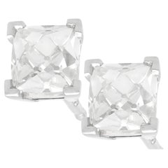 Boucles d'oreilles en platine et diamant de 1.77 carats