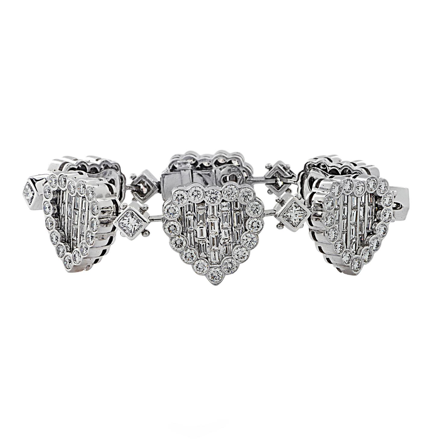 Women's 17.7 Carat Diamond Heart Bracelet