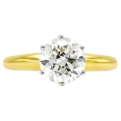 1.77 Karat Old European Cut Diamantring