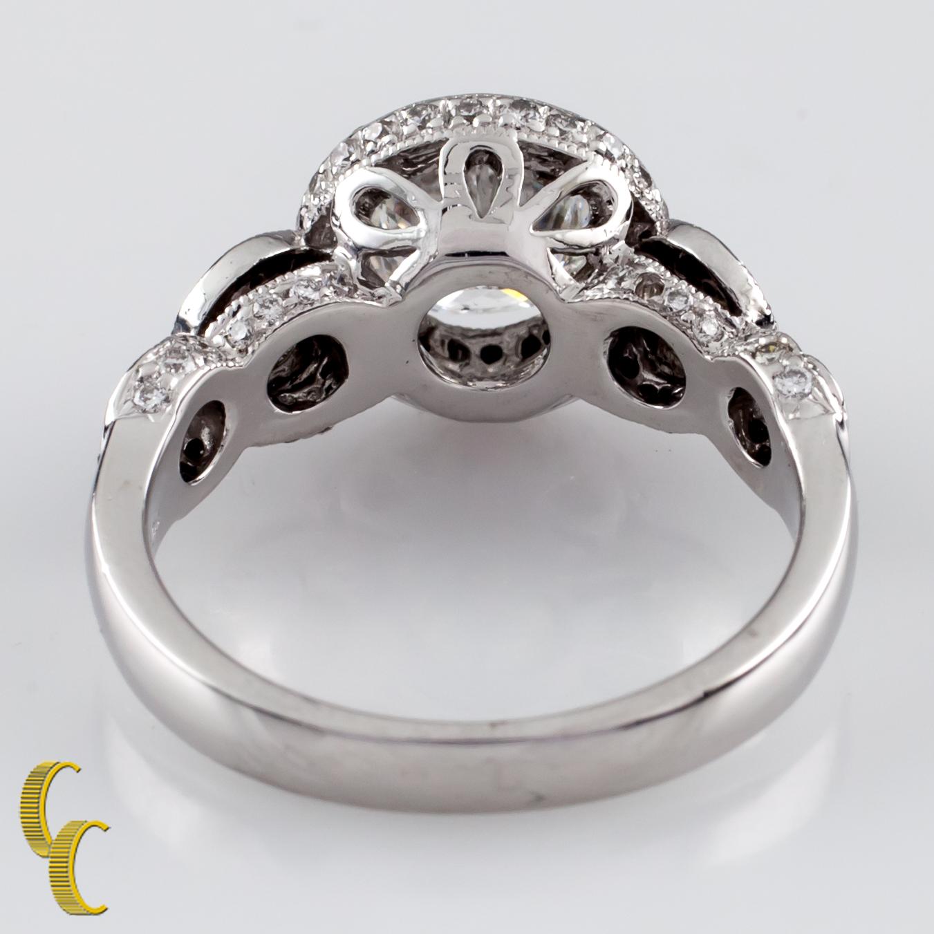 1.77 Carat Round Brilliant Diamond 18 Karat White Gold Engagement Ring For Sale 1