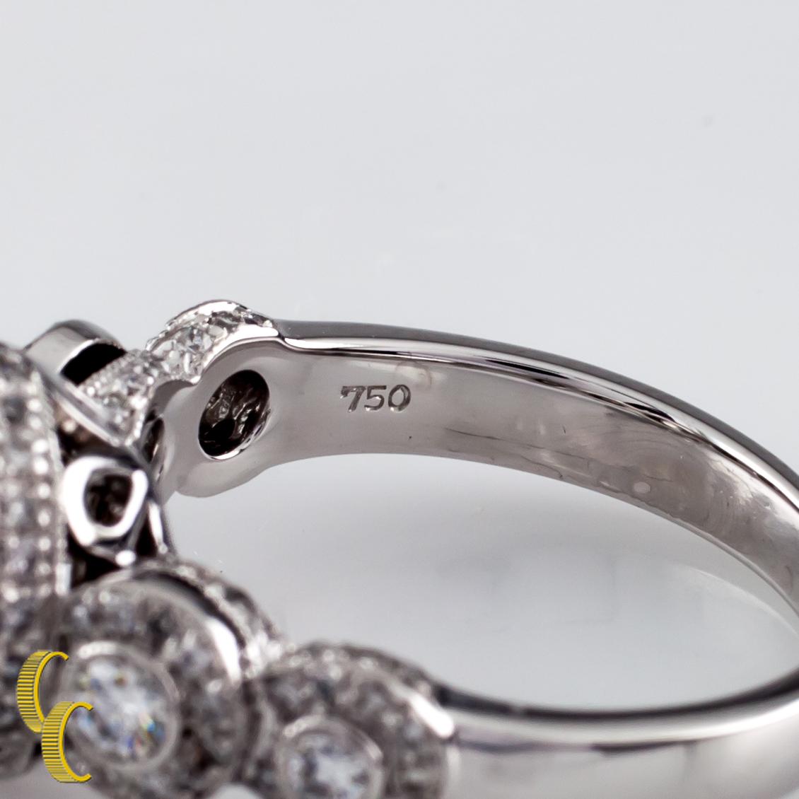 1.77 Carat Round Brilliant Diamond 18 Karat White Gold Engagement Ring For Sale 2