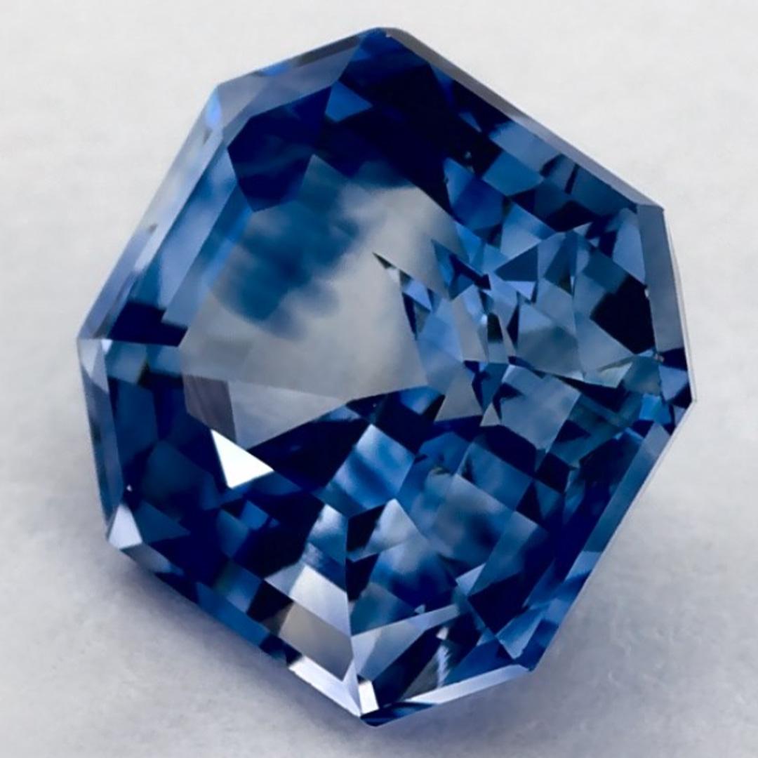 1.77 Ct Blue Sapphire Octagon Cut Loose Gemstone In New Condition For Sale In Fort Lee, NJ