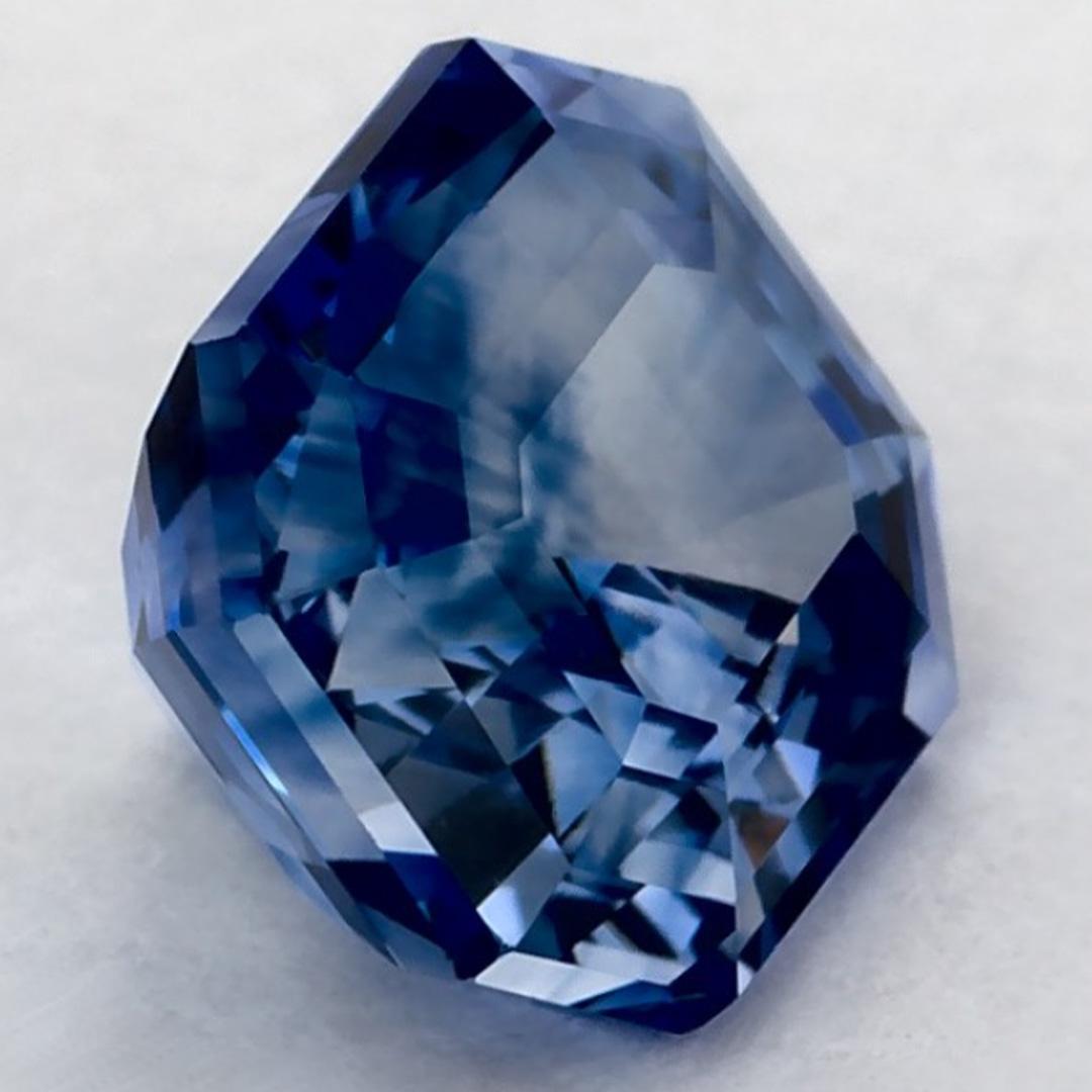1.77 Ct Blue Sapphire Octagon Cut Loose Gemstone For Sale 1