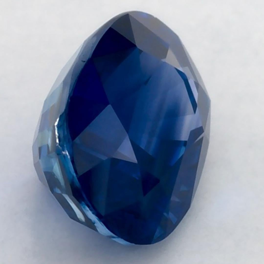 1.77 Karat Blauer Saphir Oval Loser Edelstein im Angebot 2